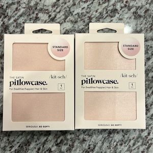 Kitsch - The Satin Pillowcase - (2) standard size in blush